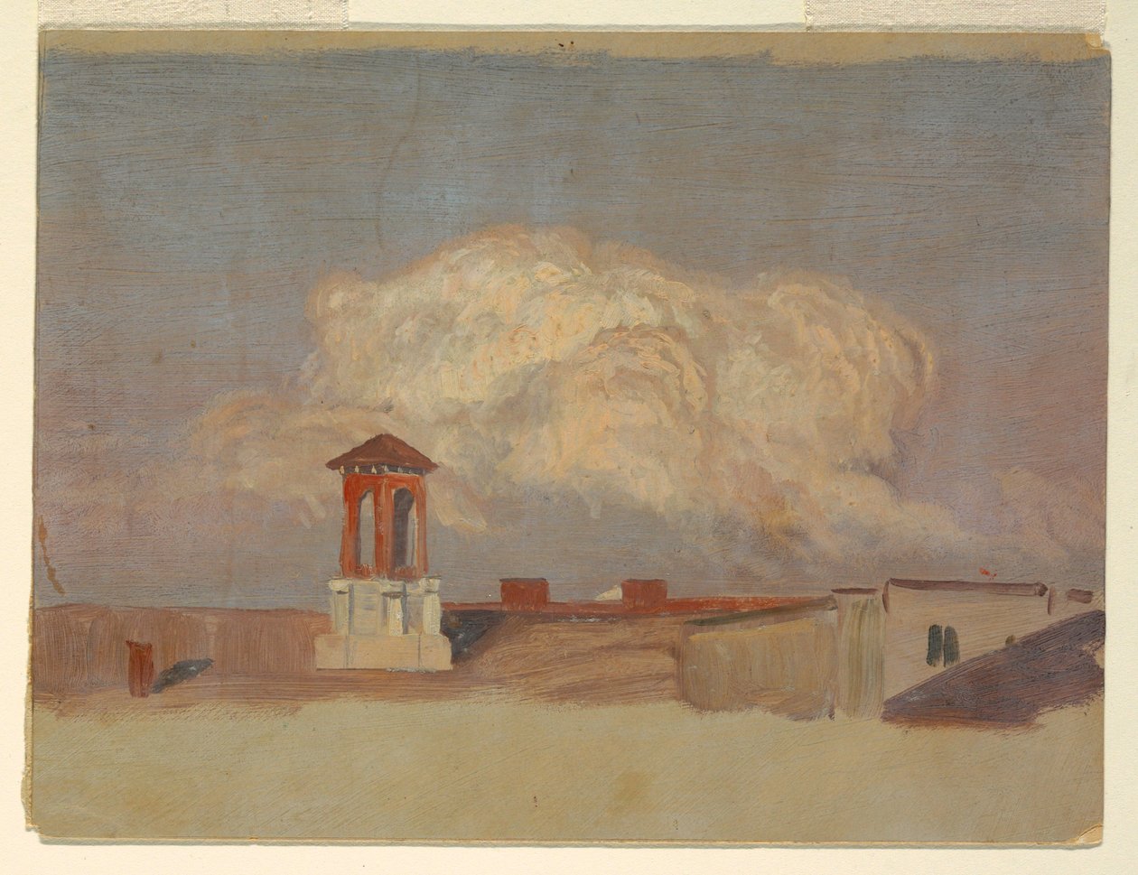 Disegno, Tetti di una città italiana, 1868-69 da Frederic Edwin Church