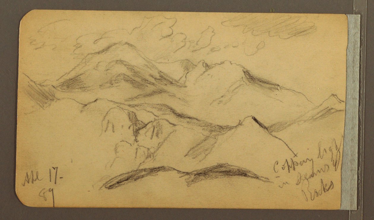 Disegno, Montagne aspre, 17 aprile 1889 da Frederic Edwin Church