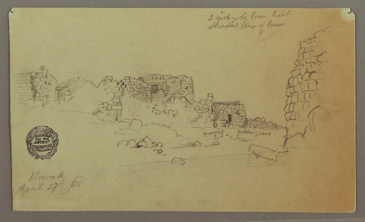 Disegno, rovine, 27 aprile 1868 da Frederic Edwin Church