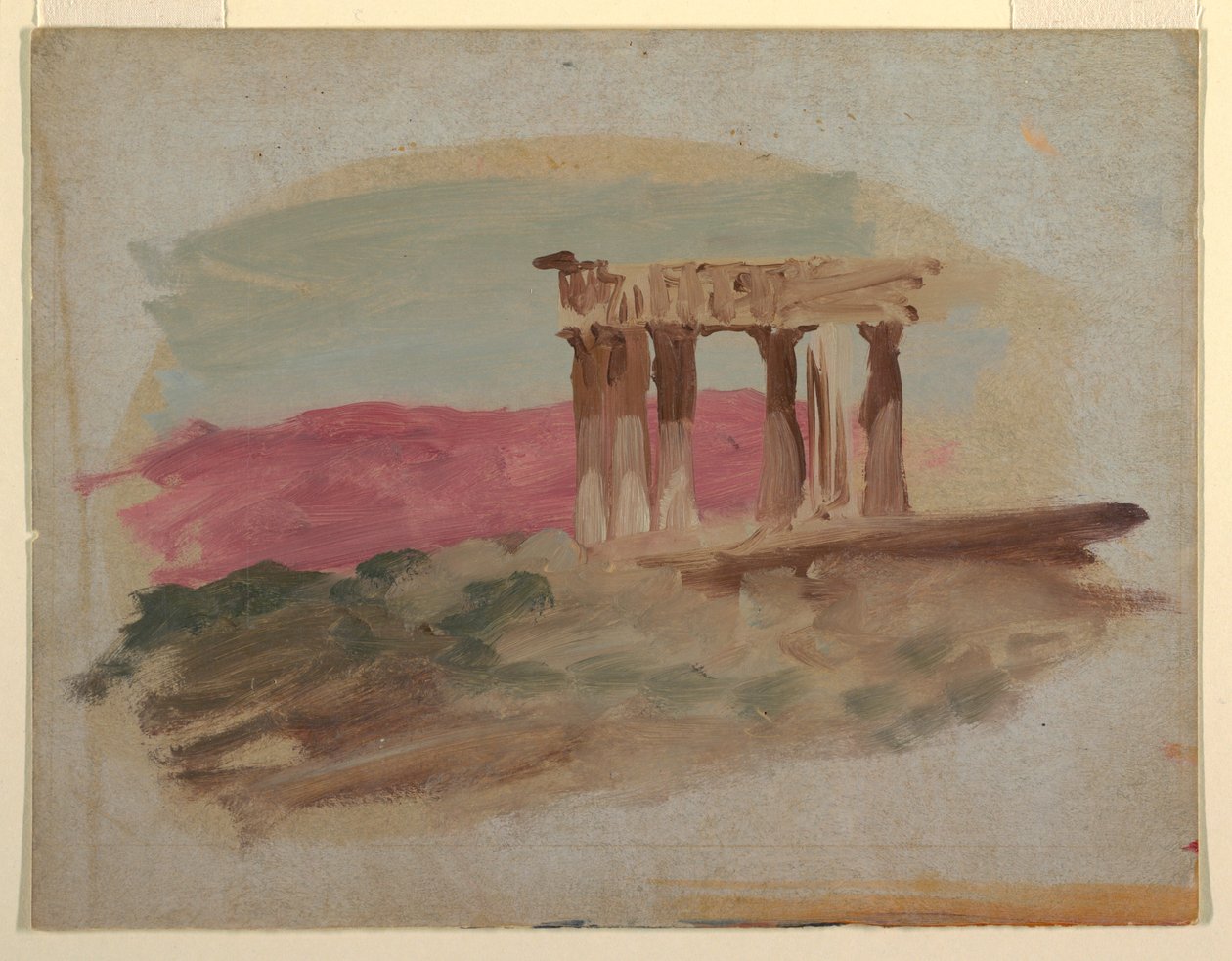 Disegno, Rovine del tempio dorico, Corinto, 1869 da Frederic Edwin Church