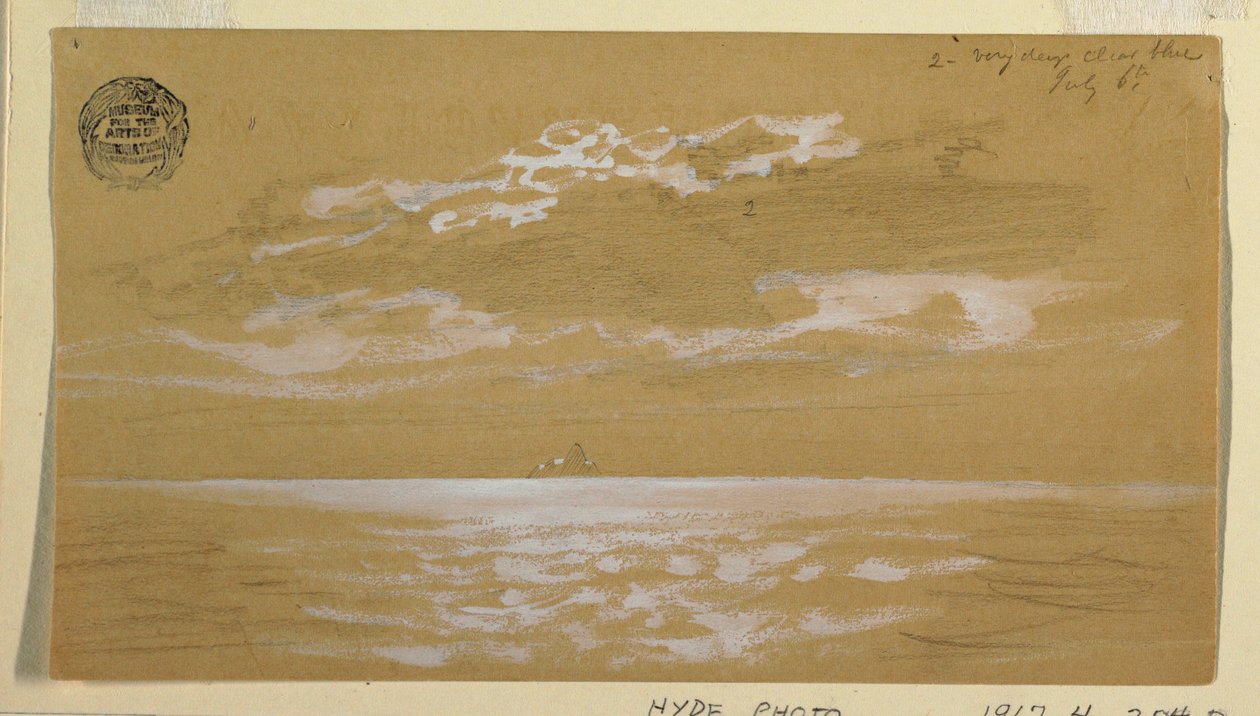 Disegno, Paesaggio marino, Terranova, 6 luglio 1859 da Frederic Edwin Church