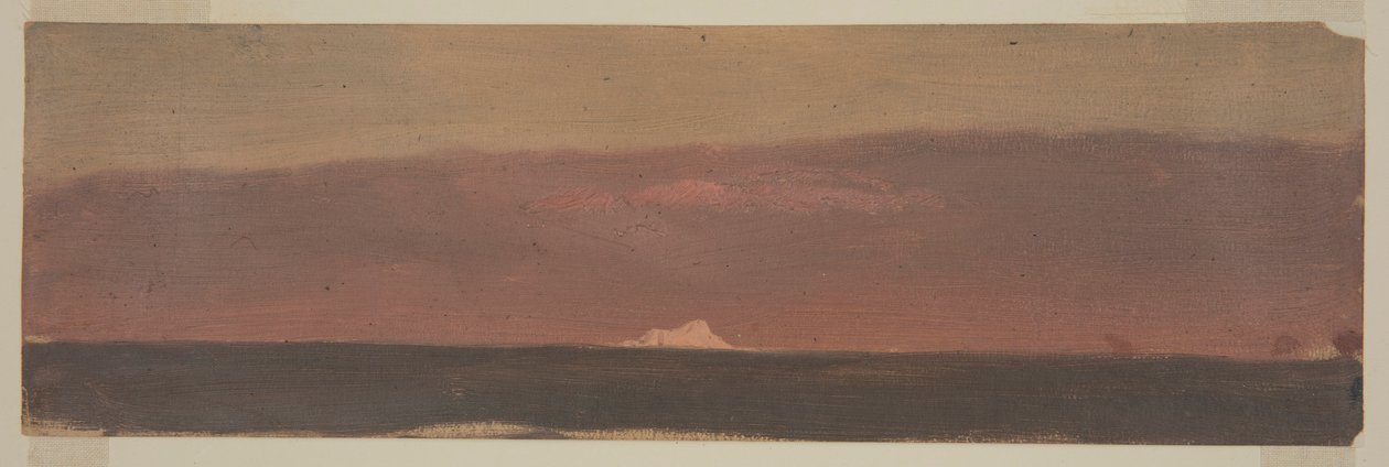 Disegno, Paesaggio marino con iceberg, 1859 da Frederic Edwin Church