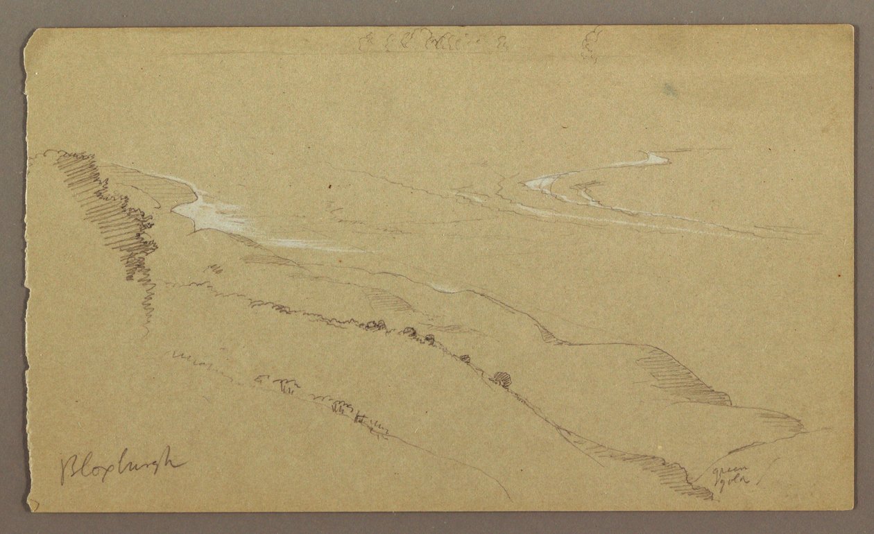 Disegno, Riva e mare, "Bloxburgh", agosto 1865 da Frederic Edwin Church