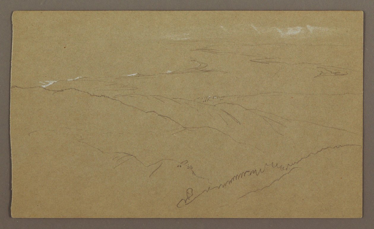 Disegno, Riva e mare, "Bloxburgh", agosto 1865 da Frederic Edwin Church
