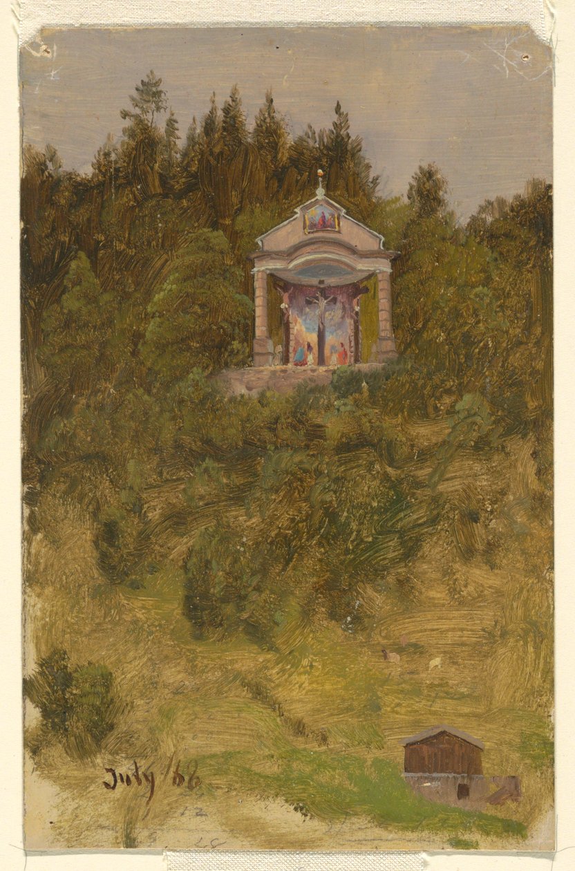 Disegno, Santuario, Baviera, luglio 1868 da Frederic Edwin Church