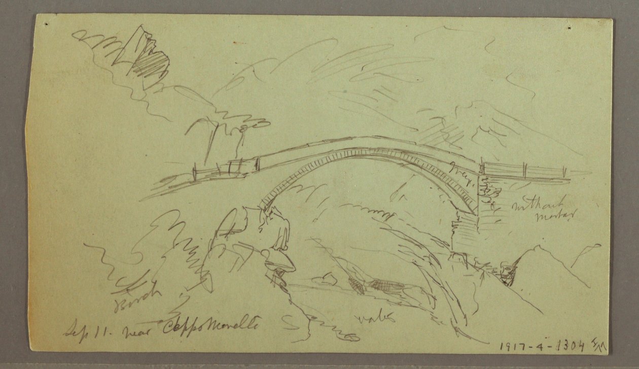 Disegno, Santuario nel bosco, settembre 1868 da Frederic Edwin Church