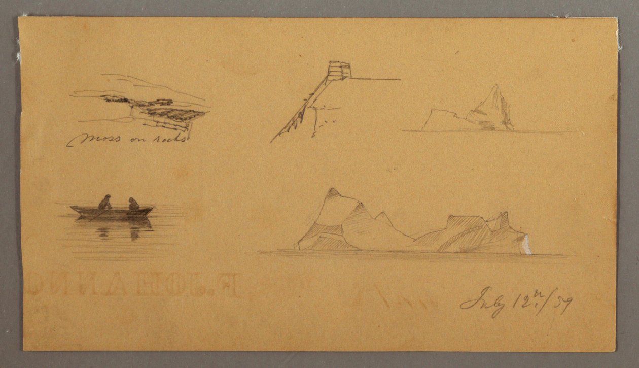 Disegno, Schizzi dal Labrador, 12 luglio 1859 da Frederic Edwin Church