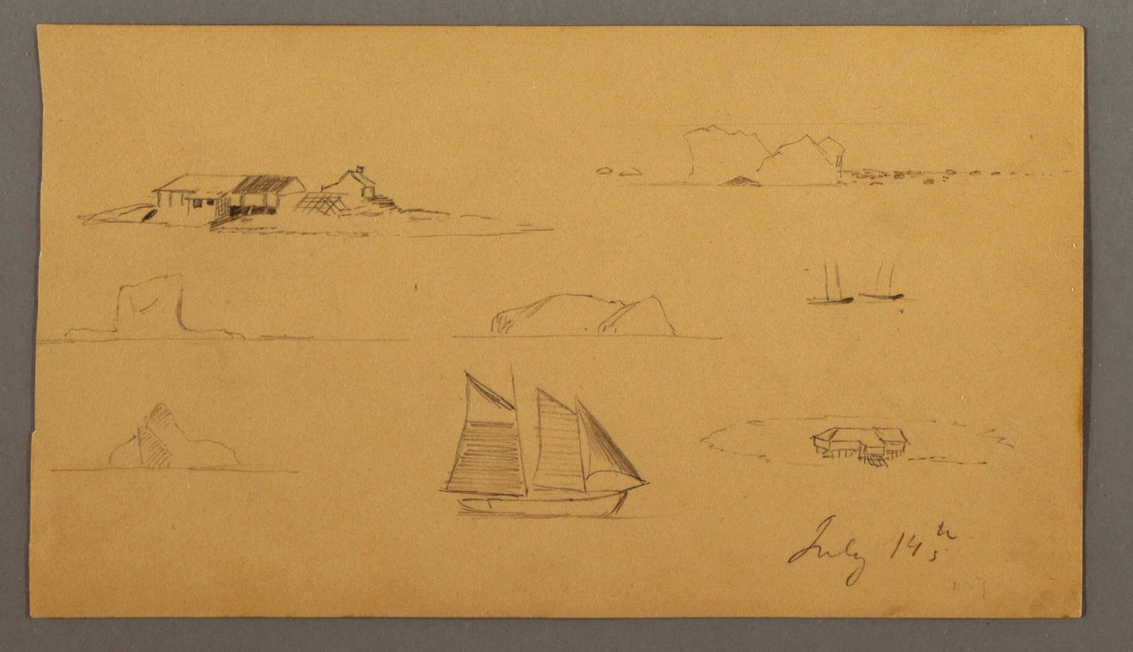 Disegno, Schizzi dal Labrador, forse 14 luglio 1859 da Frederic Edwin Church