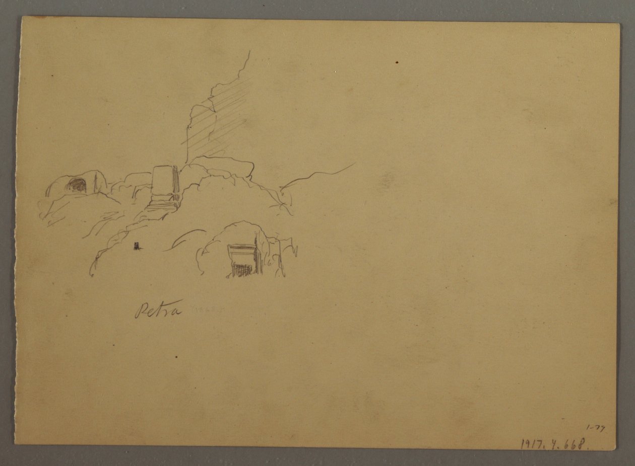 Disegno, Schizzi da Petra, Giordania, febbraio 1868 da Frederic Edwin Church