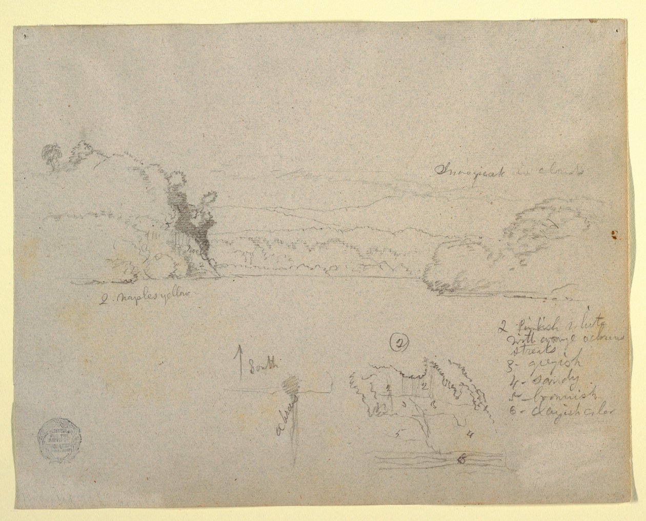 Disegno, Schizzi dal Sud America, 1853, probabilmente maggio da Frederic Edwin Church
