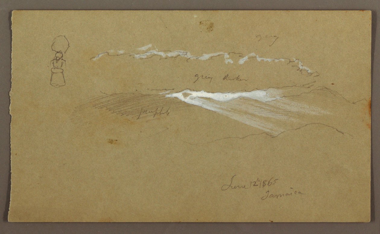 Disegno, cielo, figura, 12 giugno 1865 da Frederic Edwin Church