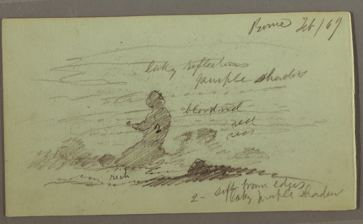 Disegno, Studio del cielo, febbraio 1869 da Frederic Edwin Church