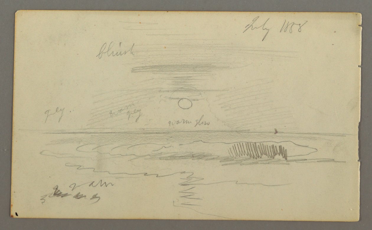 Disegno, Cielo con sole basso sull