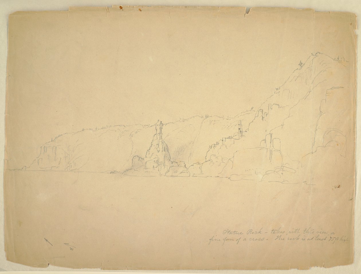 Disegno, "Statue Rock", settembre 1851 da Frederic Edwin Church