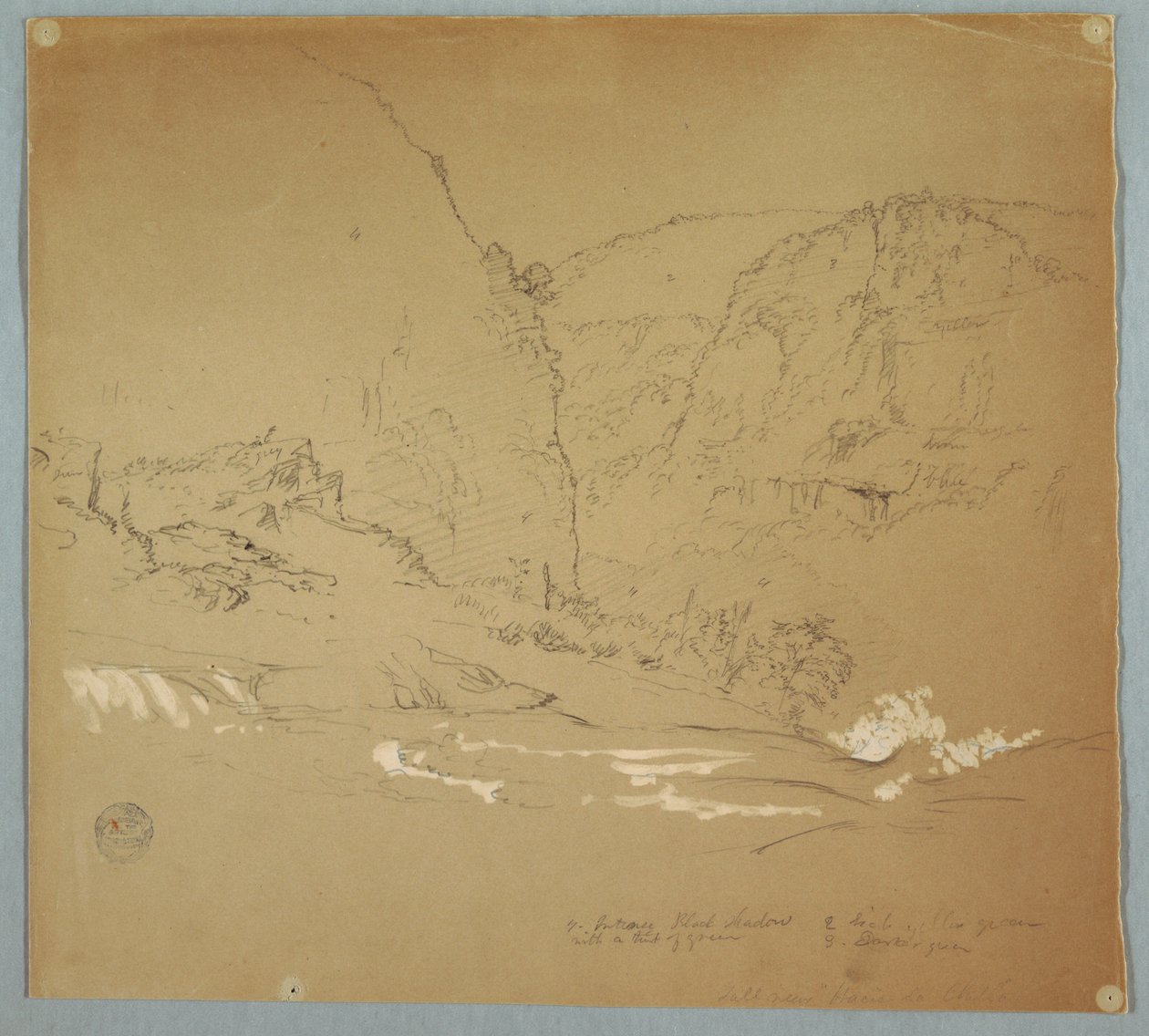 Disegno, ruscello che conduce all