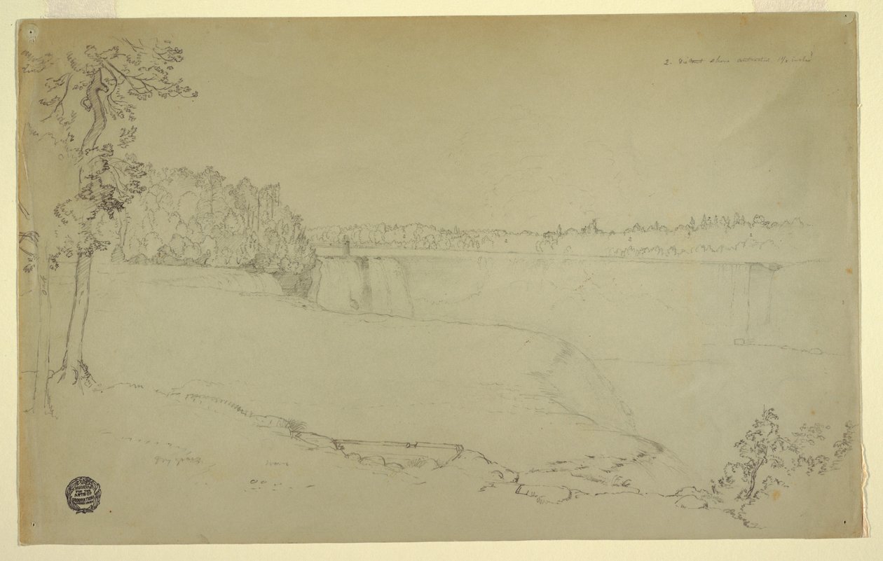 Disegno, studi. Le cascate del Niagara., probabilmente 1856 da Frederic Edwin Church