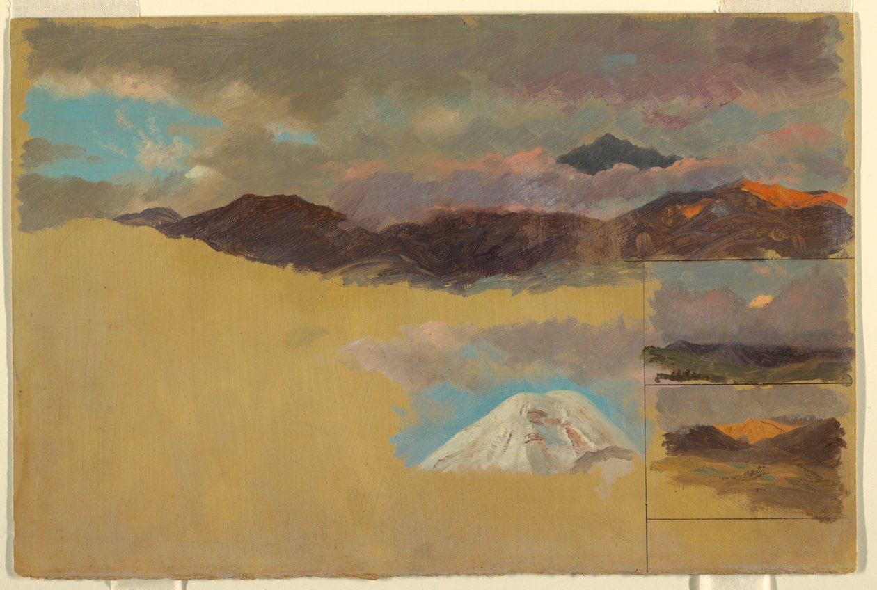 Disegno, Studi del monte Chimborazo, Ecuador, 1857 da Frederic Edwin Church