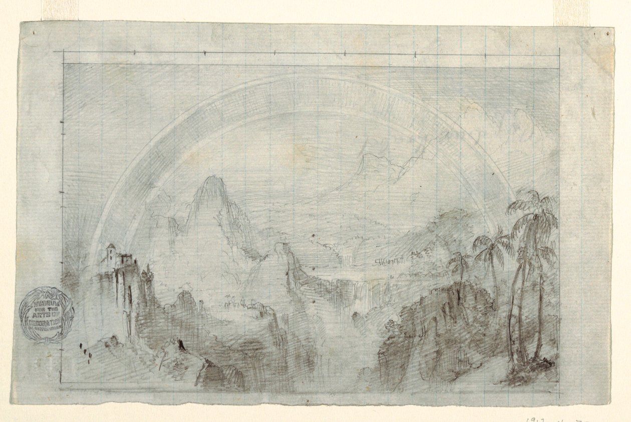 Disegno, studio per "Stagione piovosa ai tropici", 1865-66 da Frederic Edwin Church