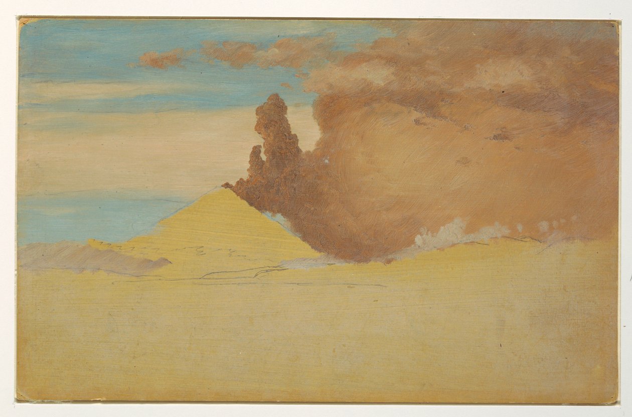 Disegno, studio del Cotopaxi in eruzione, Ecuador, 1853 da Frederic Edwin Church
