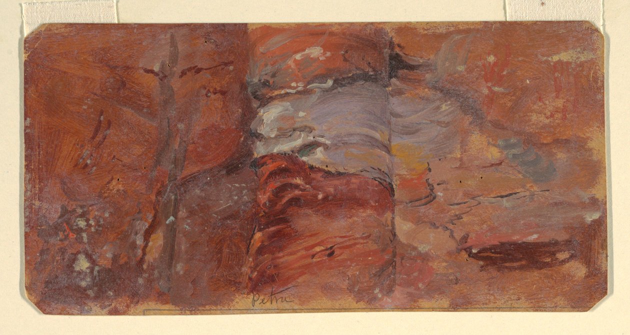 Disegno, Studio di rocce, Petra, febbraio 1868 da Frederic Edwin Church