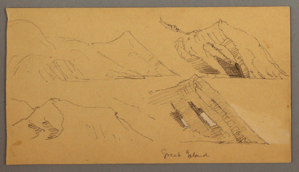 Disegno, Studio di scogliera, forse 1859 da Frederic Edwin Church