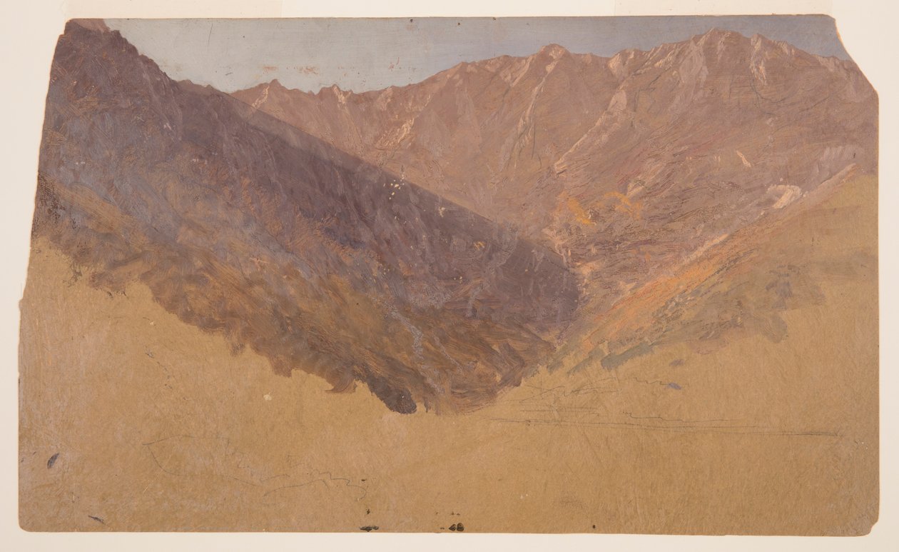 Disegno, Studio del Grande Bacino, Monte Katahdin, 1860-70 da Frederic Edwin Church