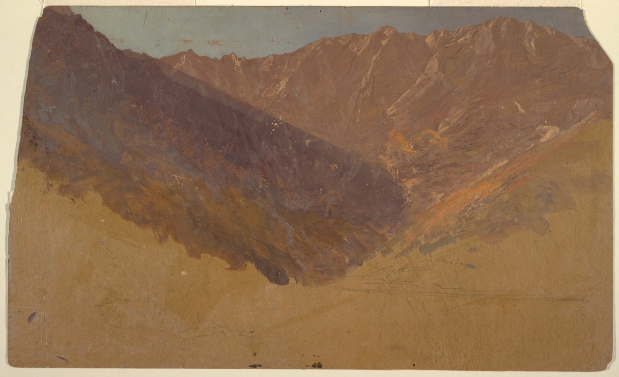 Disegno, Studio del Grande Bacino, Monte Katahdin, 1860-70 da Frederic Edwin Church