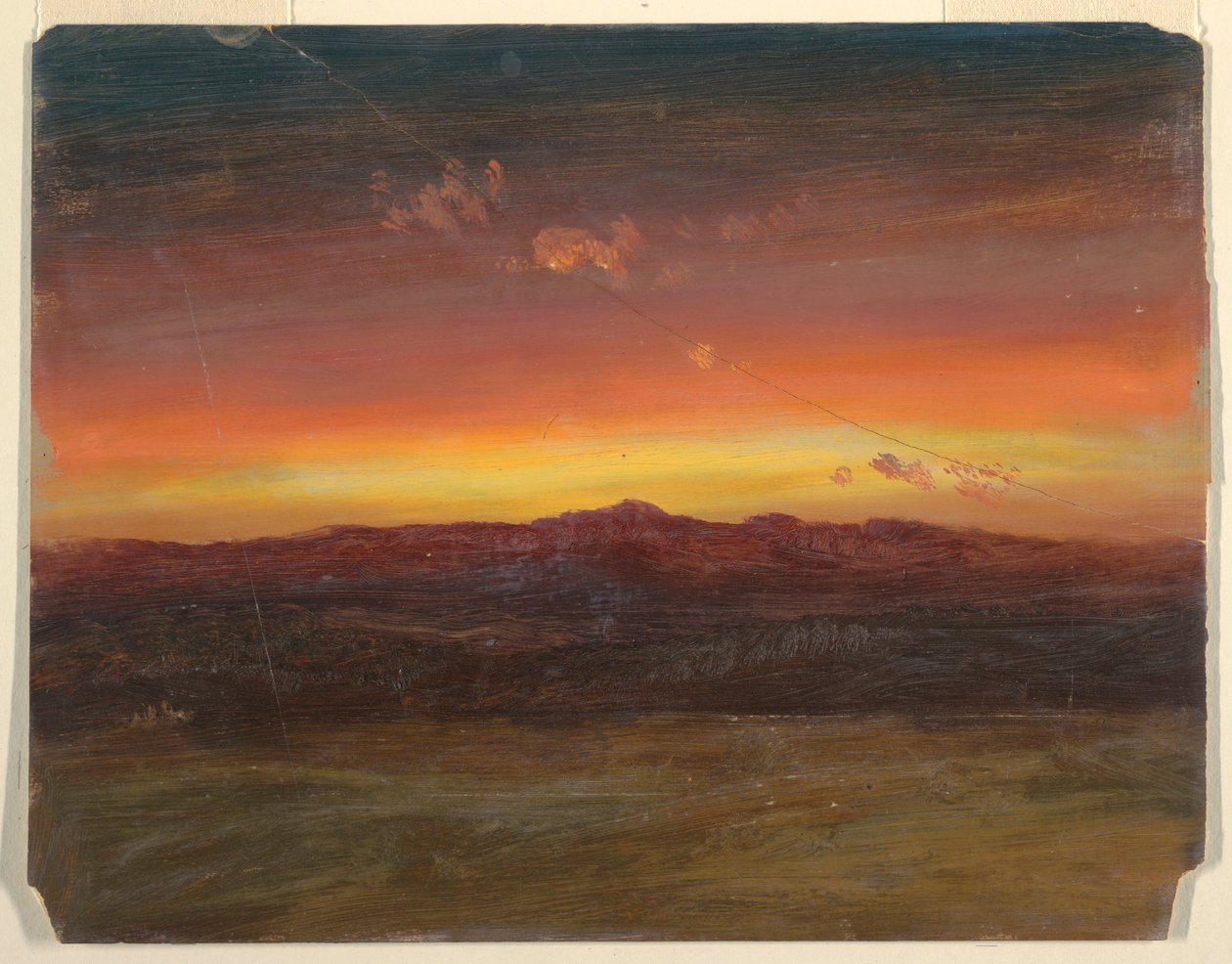 Disegno, Tramonto, 1860-70 da Frederic Edwin Church
