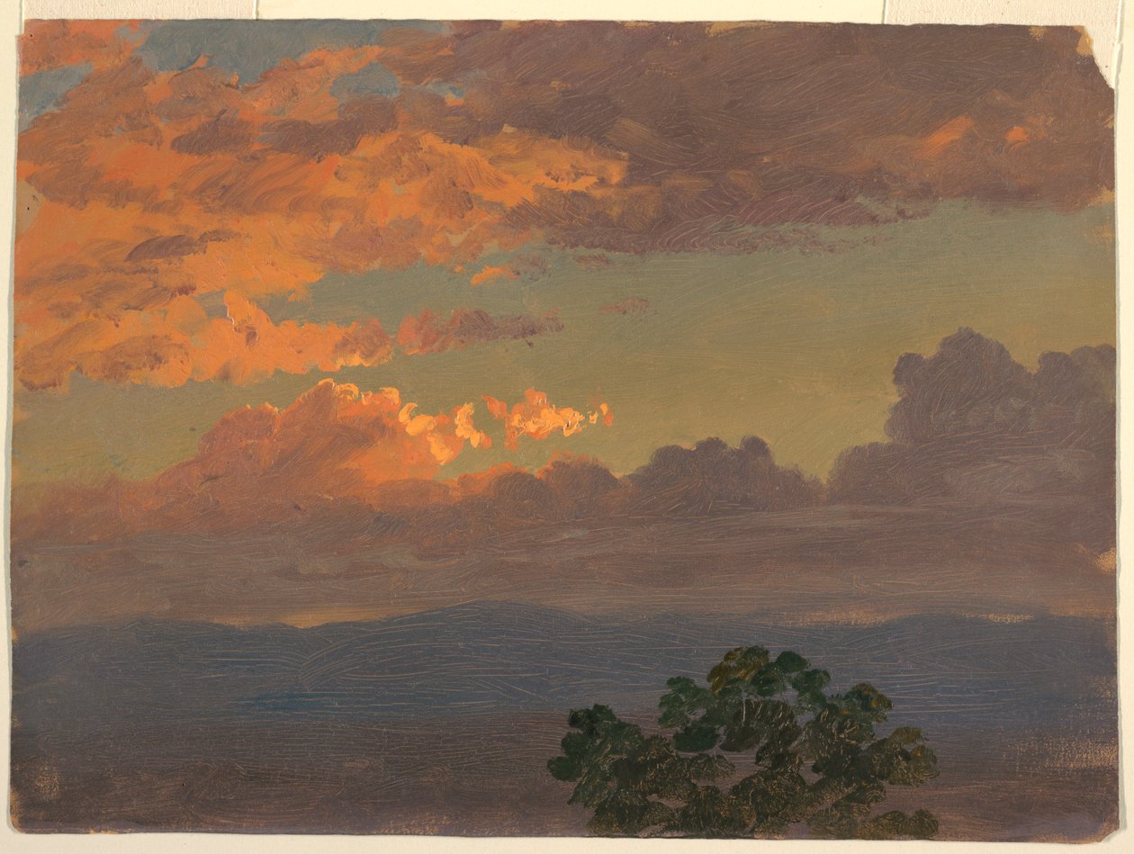 Disegno, Tramonto, 1865 da Frederic Edwin Church