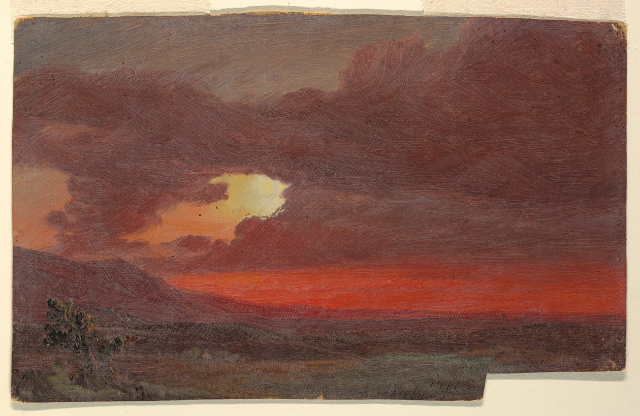 Disegno, Tramonto, Hudson, New York, luglio 1861 da Frederic Edwin Church