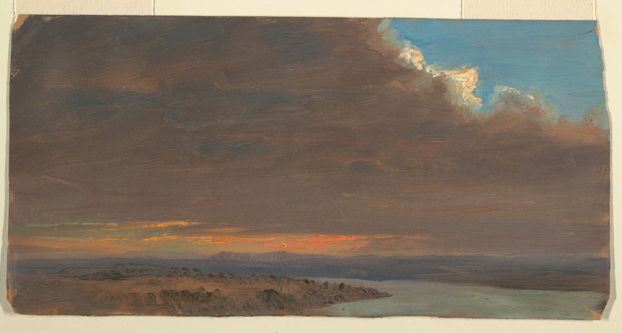 Disegno, Tramonto, Hudson Valley, New York, 1870-80 da Frederic Edwin Church