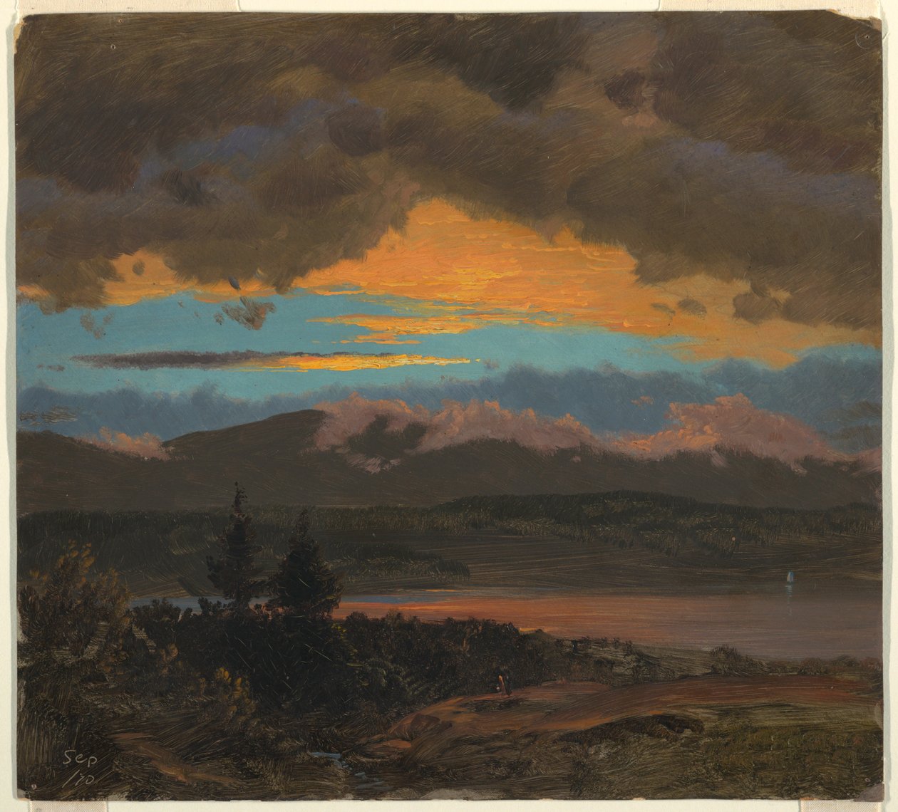 Disegno, Tramonto sulla valle dell