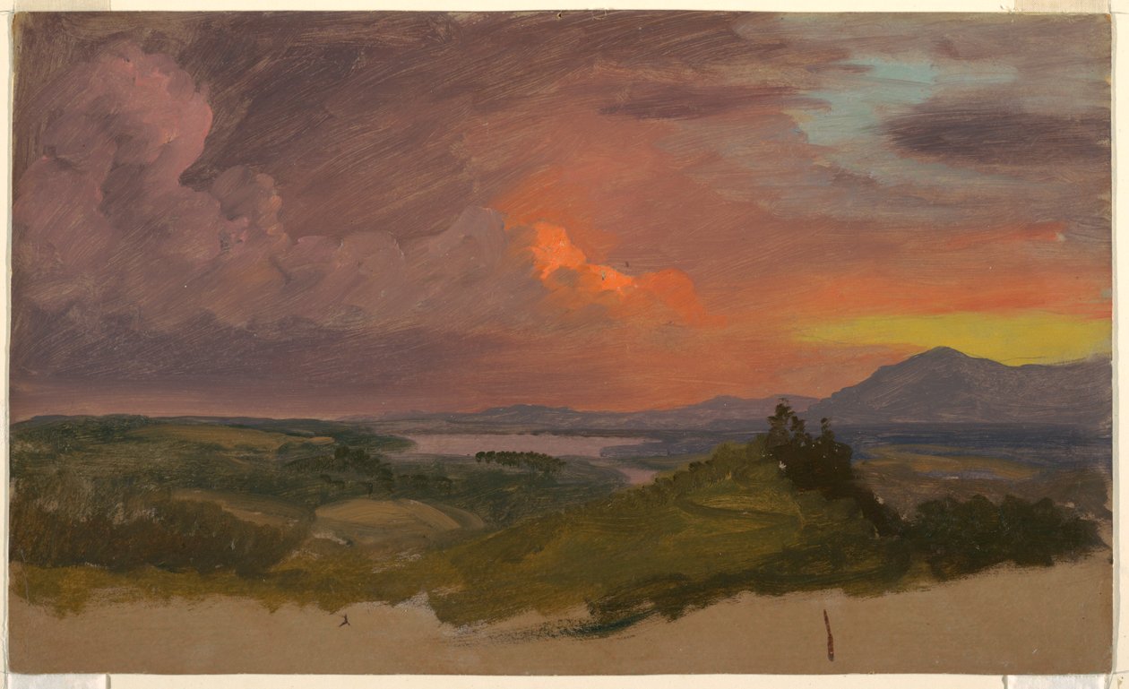Disegno, Tramonto nella valle dell