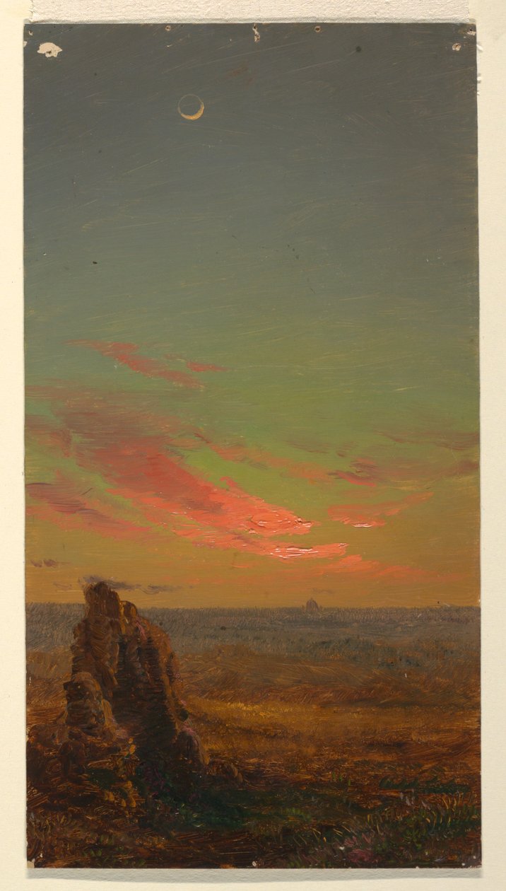 Disegno, Tramonto nei pressi di Roma, 1868-69 da Frederic Edwin Church