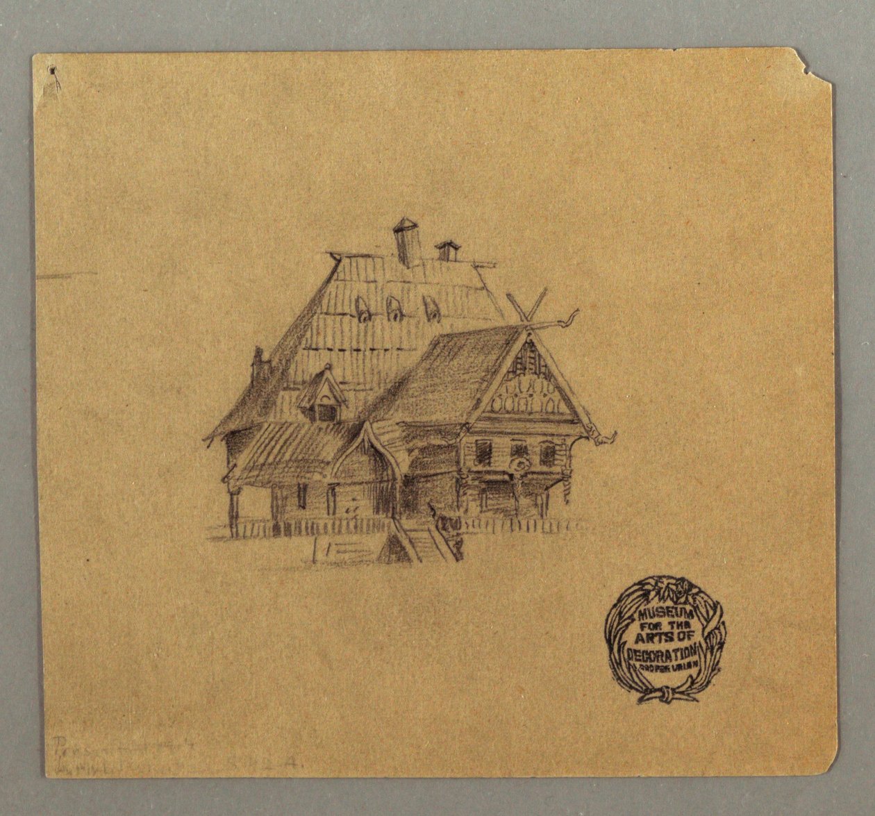 Disegno, casa in stile svizzero, forse 1868 da Frederic Edwin Church