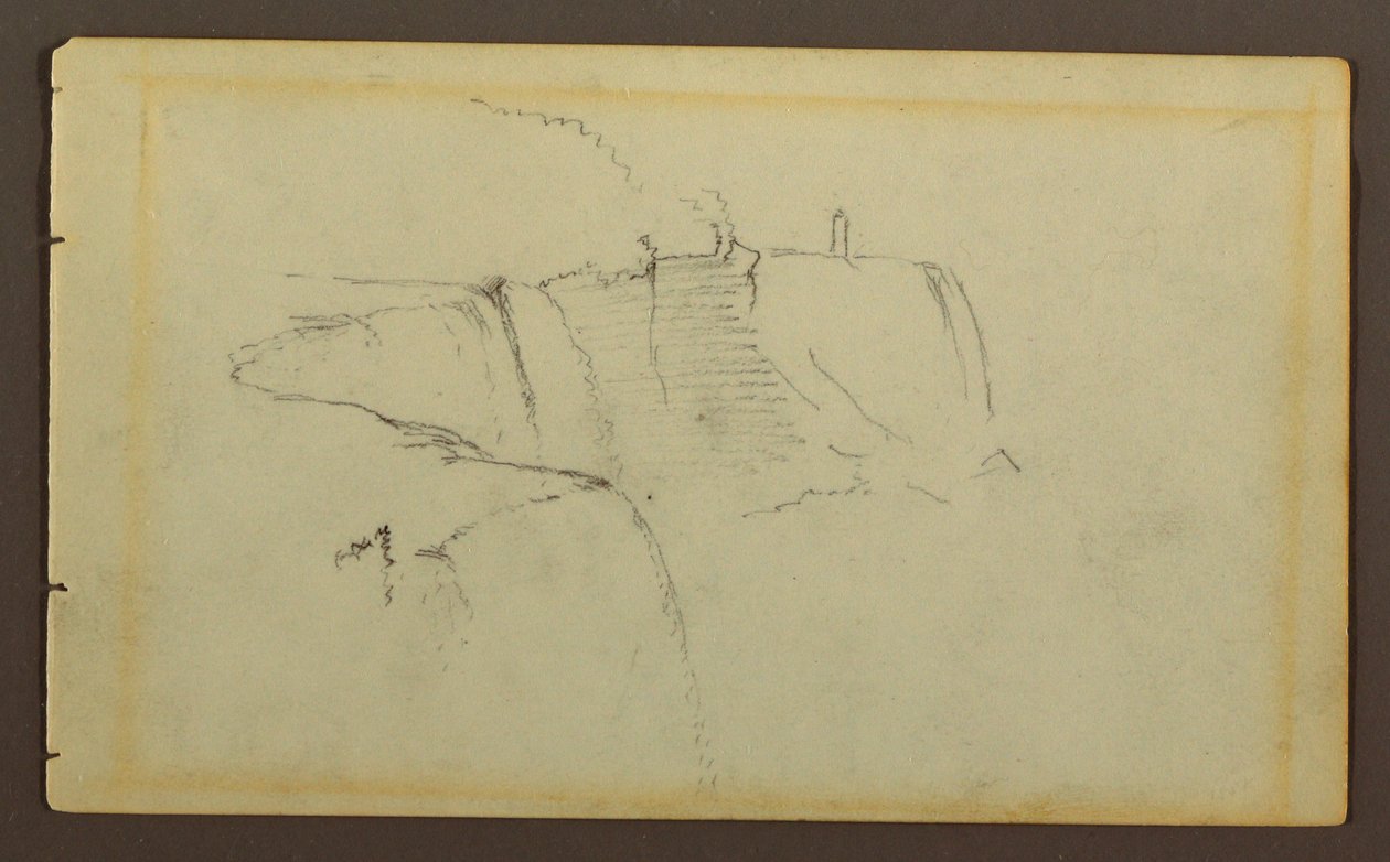 Disegno, Le cascate americane, fiume Niagara, forse 1858 da Frederic Edwin Church