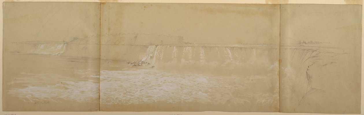 Disegno, Le cascate del Niagara, settembre o ottobre 1856 da Frederic Edwin Church