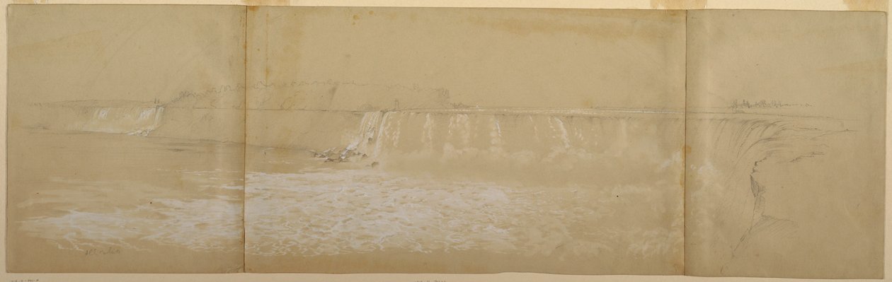 Disegno, Le cascate del Niagara, settembre o ottobre 1856 da Frederic Edwin Church