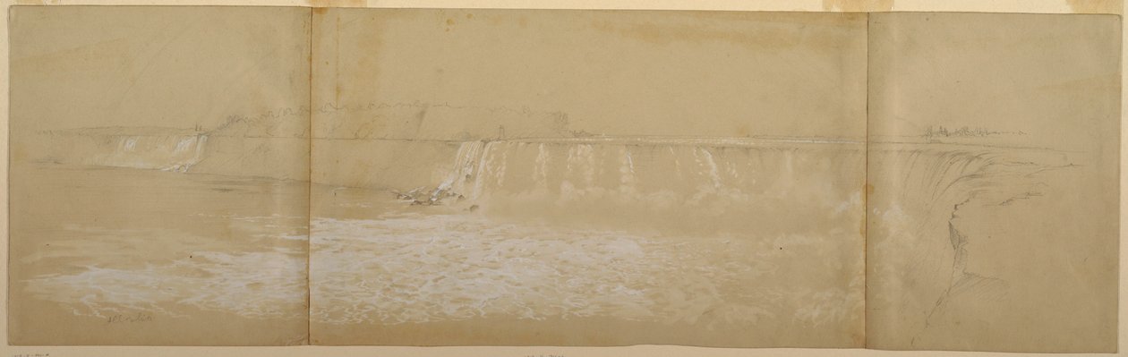 Disegno, Le cascate del Niagara, settembre o ottobre 1856 da Frederic Edwin Church