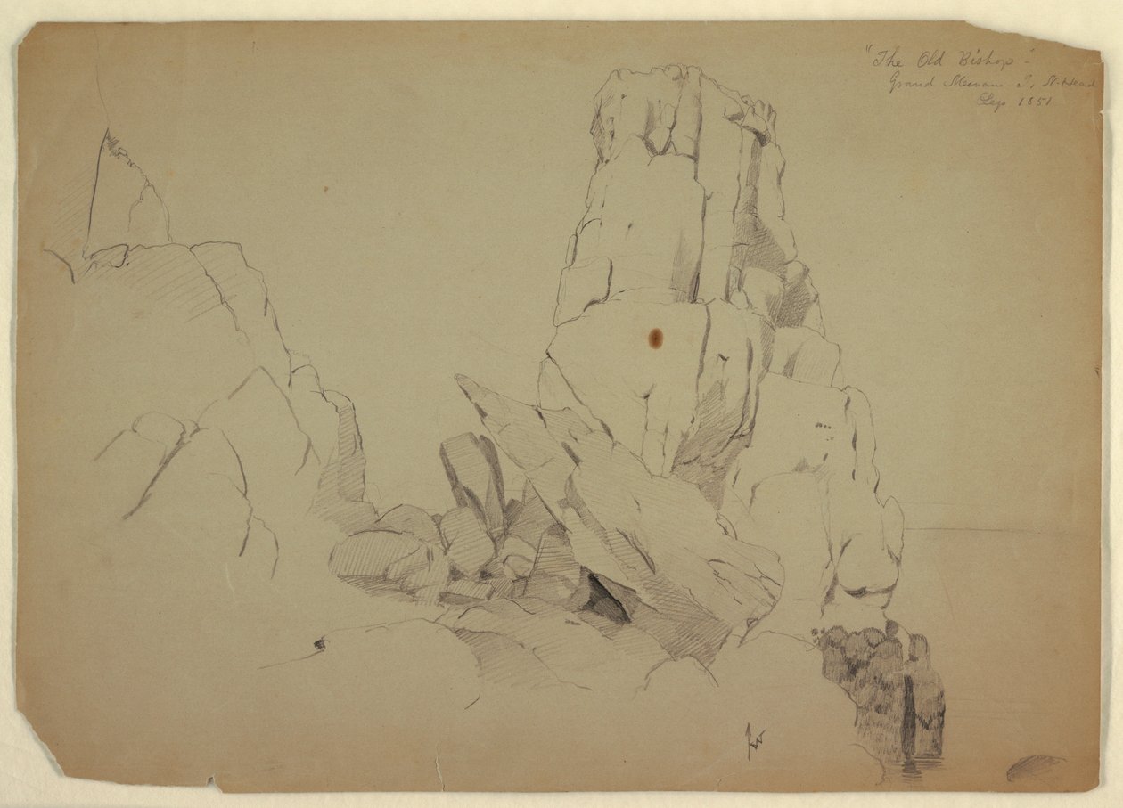 Disegno, "Il vecchio vescovo", settembre 1851 da Frederic Edwin Church