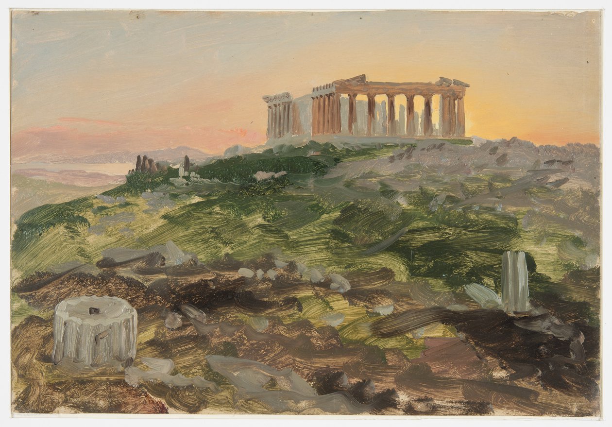 Disegno, Il Partenone da sud-est, aprile 1869 da Frederic Edwin Church