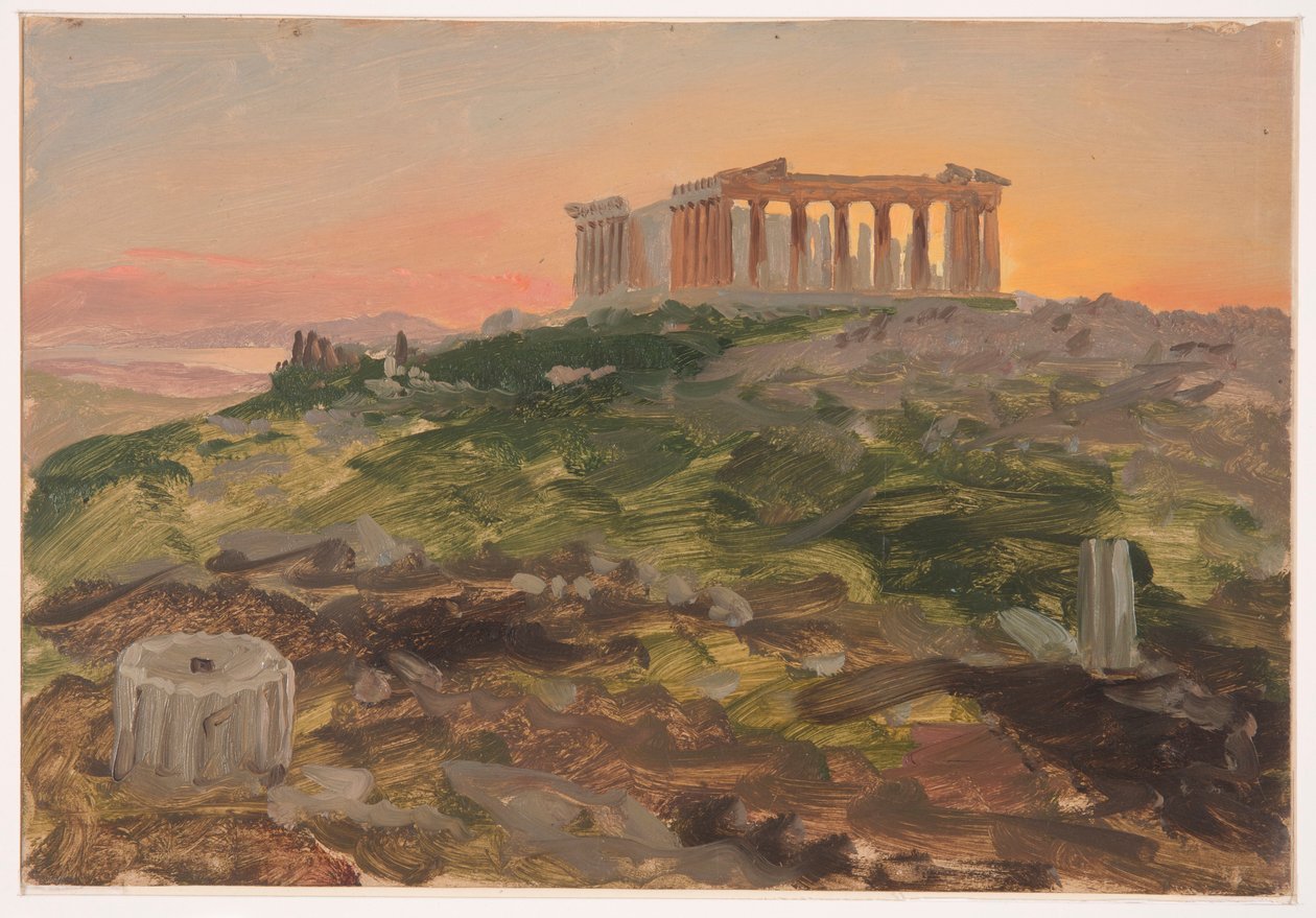 Disegno, Il Partenone da sud-est, aprile 1869 da Frederic Edwin Church