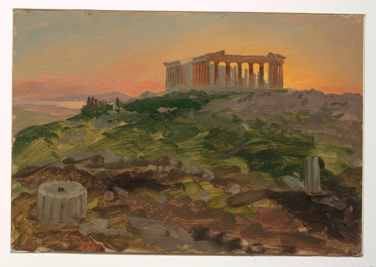Disegno, Il Partenone da sud-est, aprile 1869 da Frederic Edwin Church