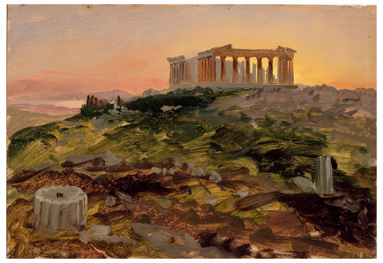 Disegno, Il Partenone da sud-est, aprile 1869 da Frederic Edwin Church
