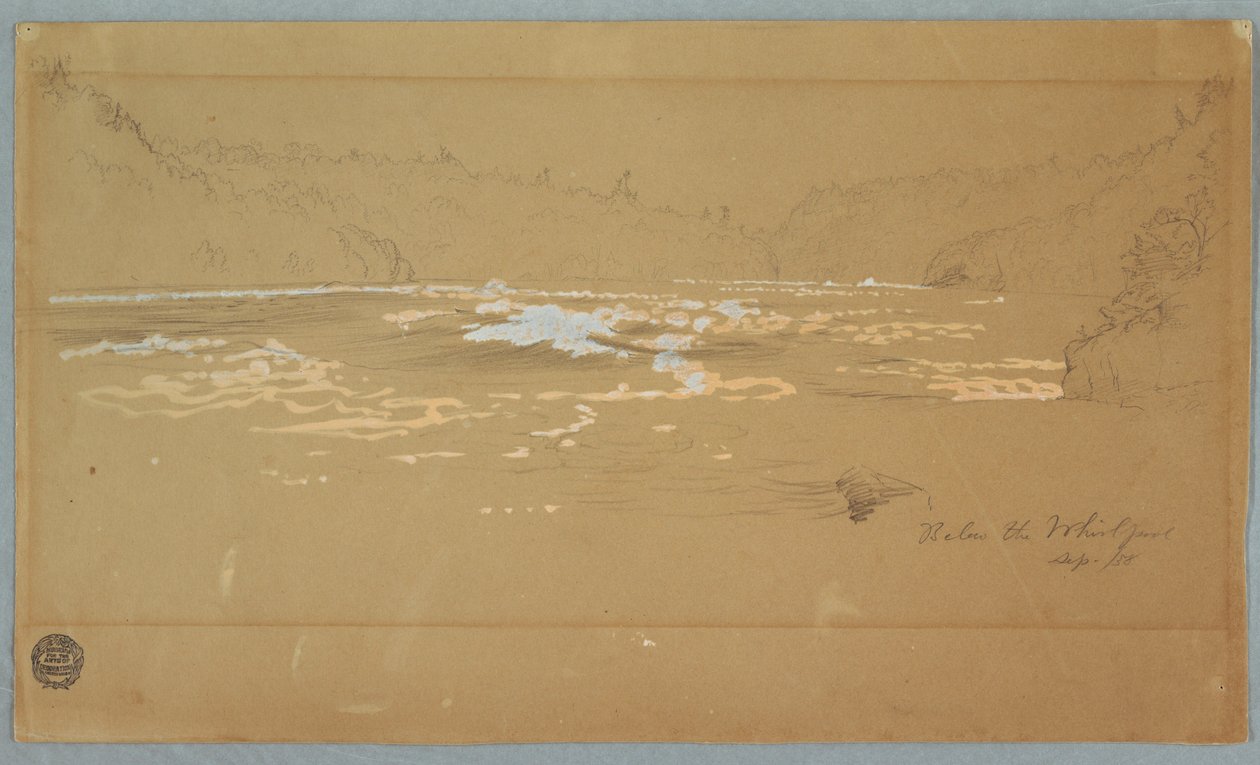 Disegno, Il fiume "Sotto il gorgo", settembre 1858 da Frederic Edwin Church