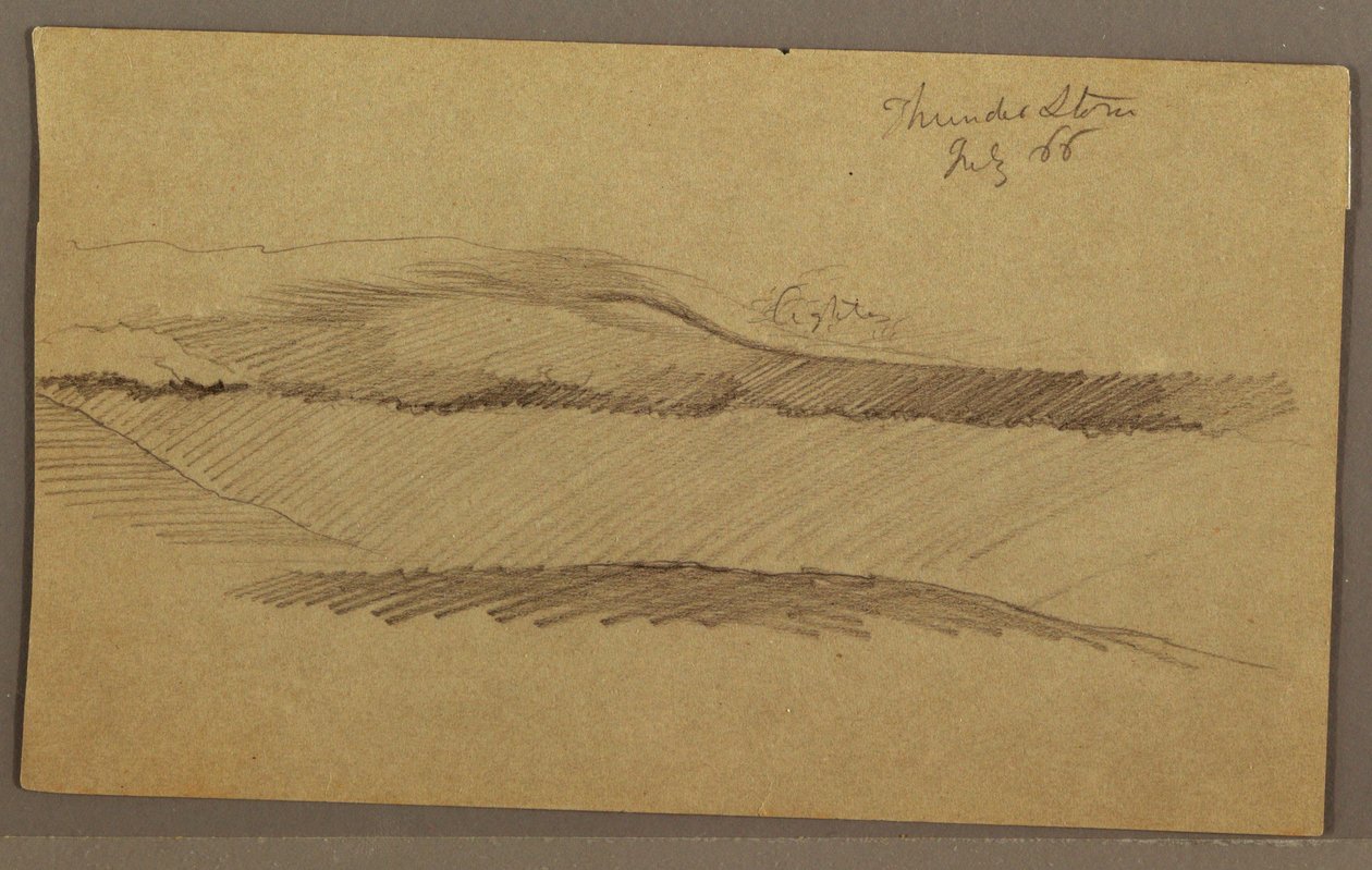 Disegno, temporale sul crinale, luglio 1866 da Frederic Edwin Church