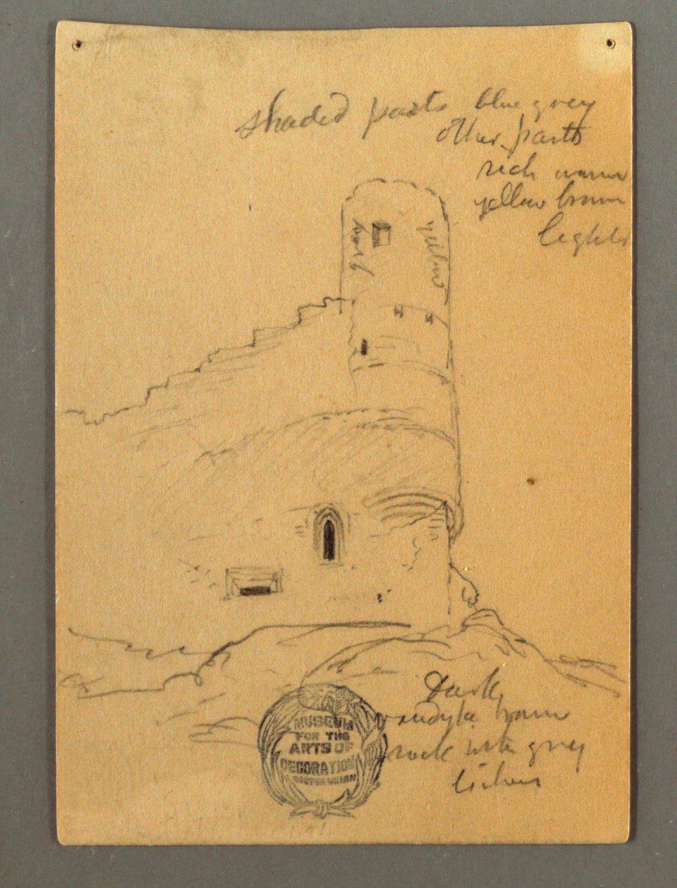 Disegno, Torre del castello, Sion, forse 1868 da Frederic Edwin Church