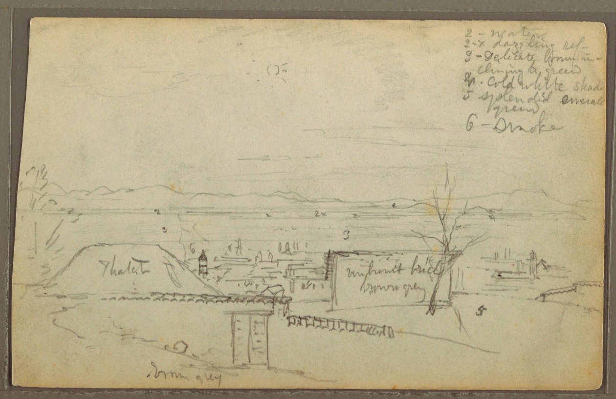Disegno, città (Ecuador), 1853 da Frederic Edwin Church