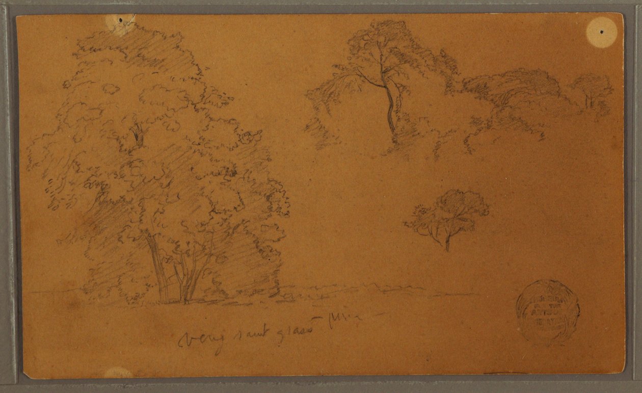 Disegno, Alberi, 1857 da Frederic Edwin Church