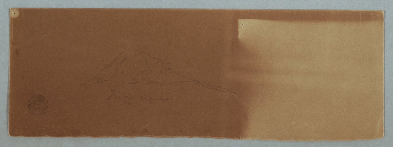 Disegno, vulcano Tungurahua, Ecuador, giugno 1857 da Frederic Edwin Church
